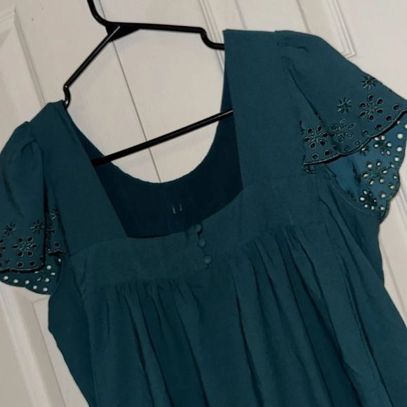 Maison Cinqcent Green Spring Summer mini Baby doll Dress, M - Picture 8 of 17
